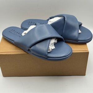 Journee Addilynn Slides Blue Size 9.5